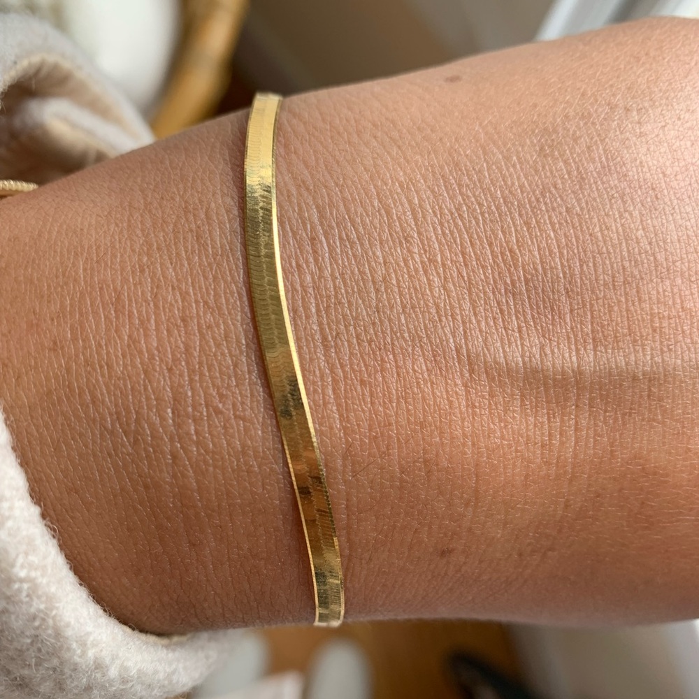 Mejuri Herringbone Bracelet 14k